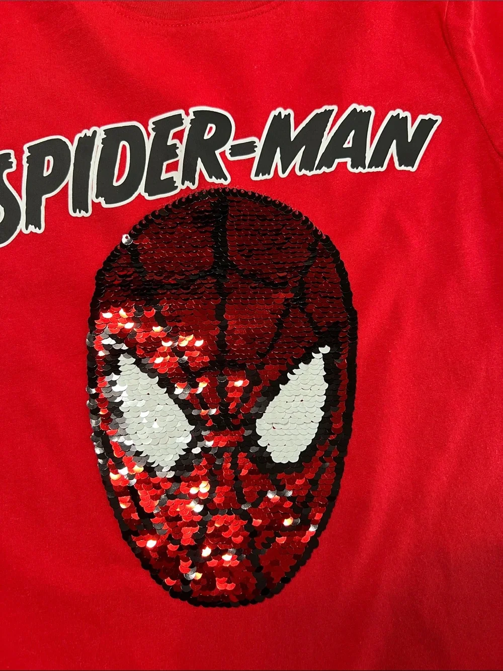 Marvel Spider-Man Red Tee with Sequin Mask - Picture 5 of 6